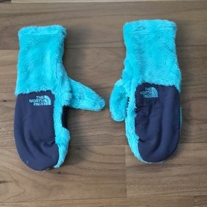 Fuzzy “North Face” mittens